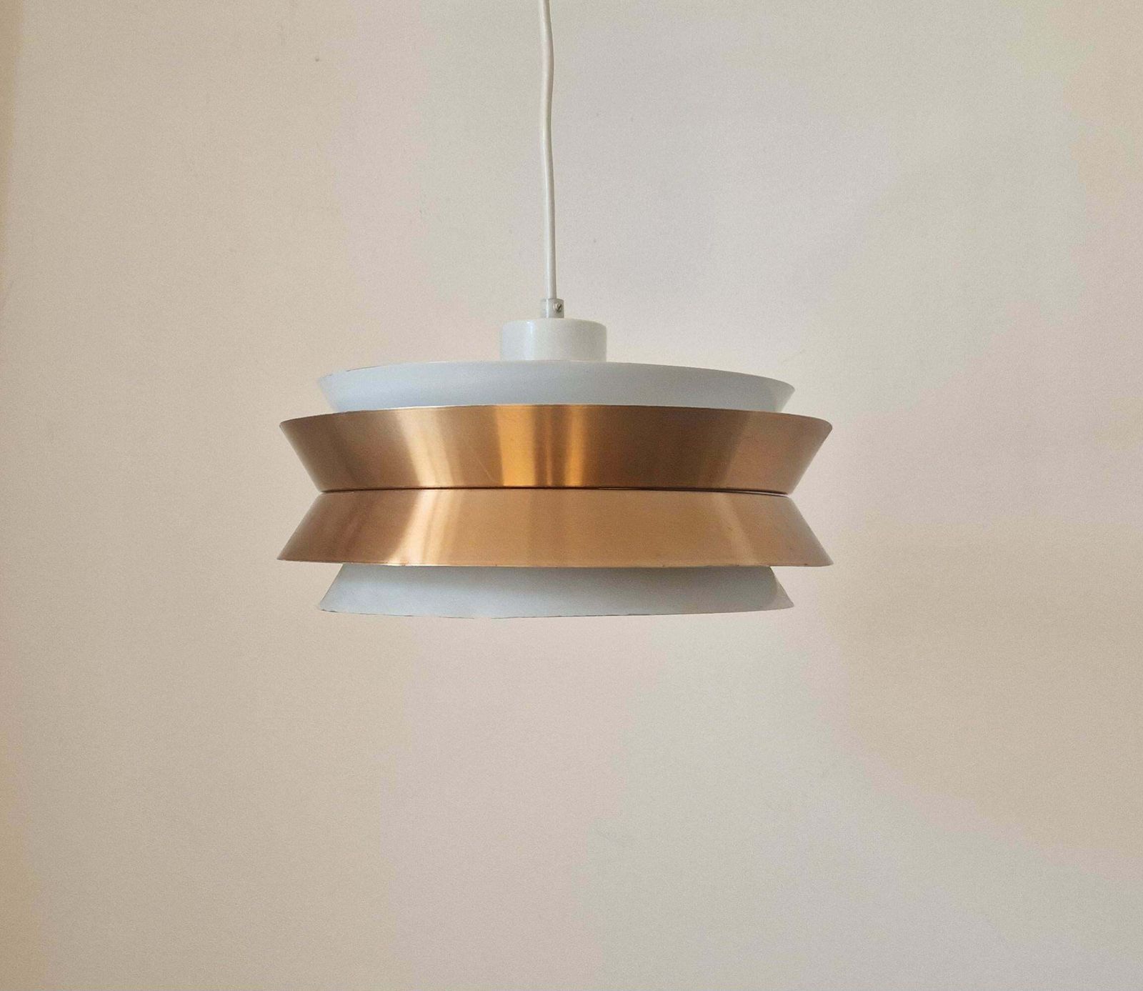 Midcentury Pendant In Style Of Jo Hammerborg, Denmark, 1970s photo vinterior