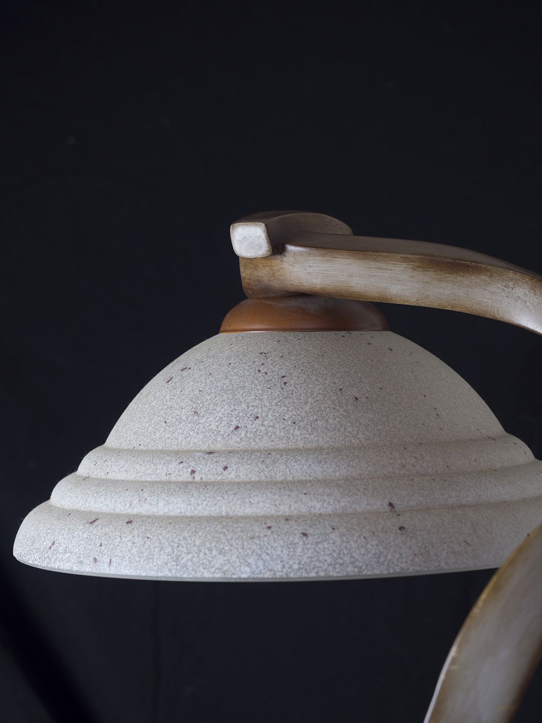 photo vinterior 21st Century Twisted Deco Lamps With Hand Painted Faux Wood Finish
