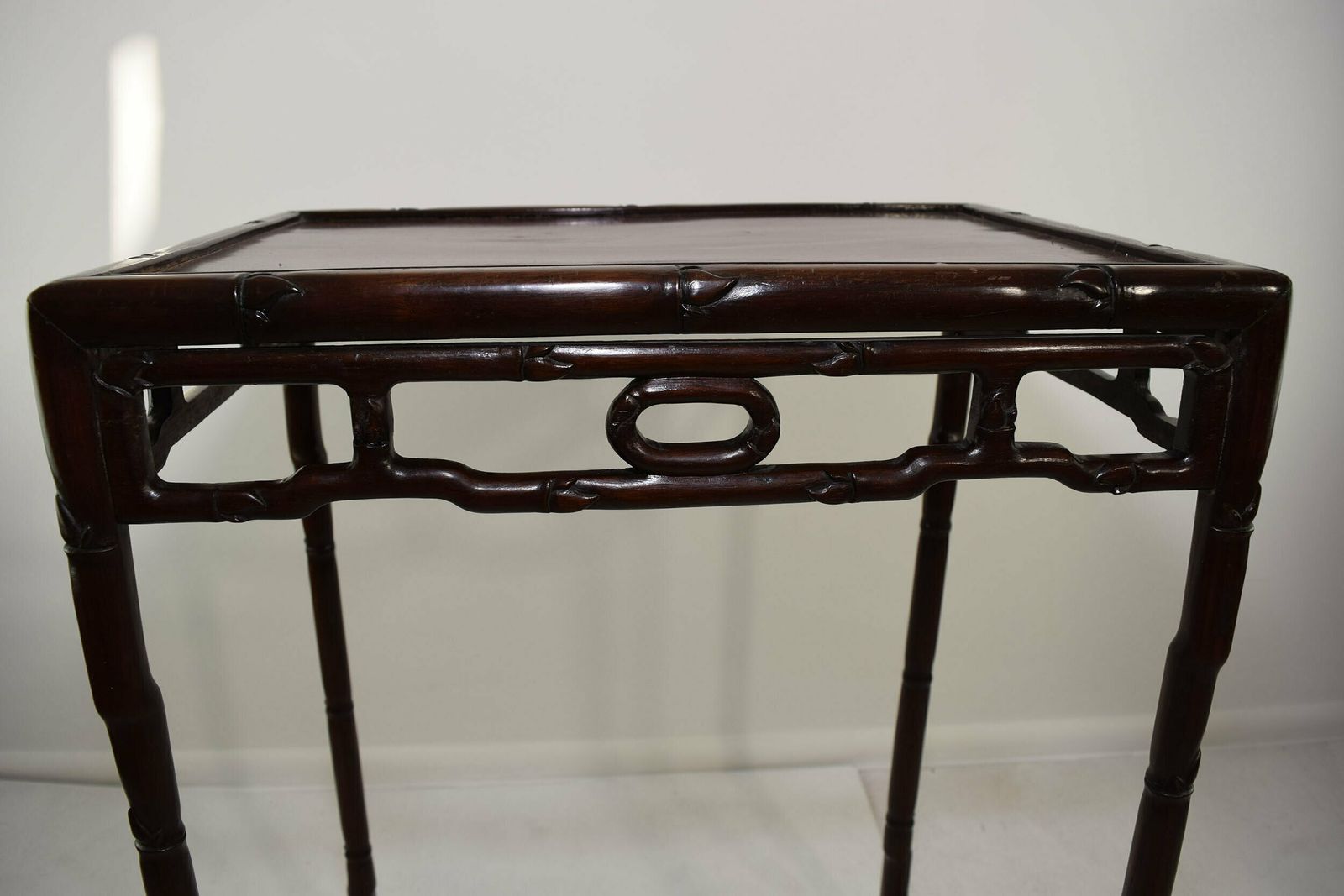 photo furniture Antique Rosewood Faux Bamboo Nest Of Four Tables