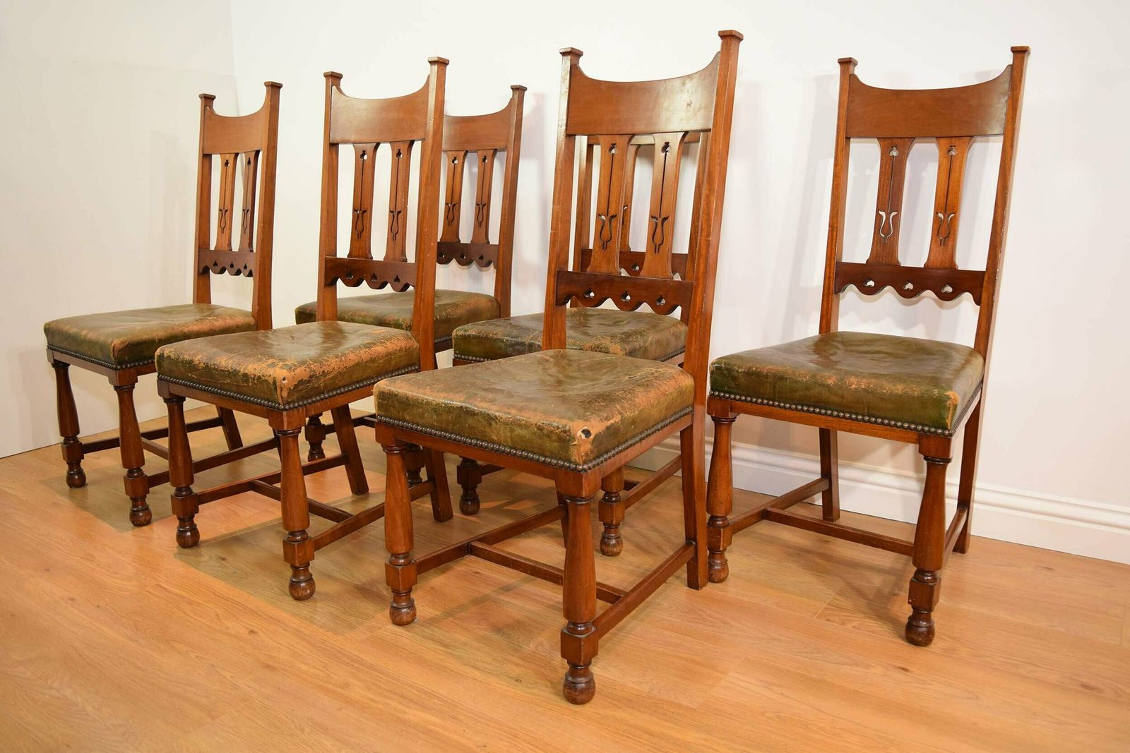 Marsh, Jones & Cribb Set Of Six Art Nouveau Dining Chairs photo buy