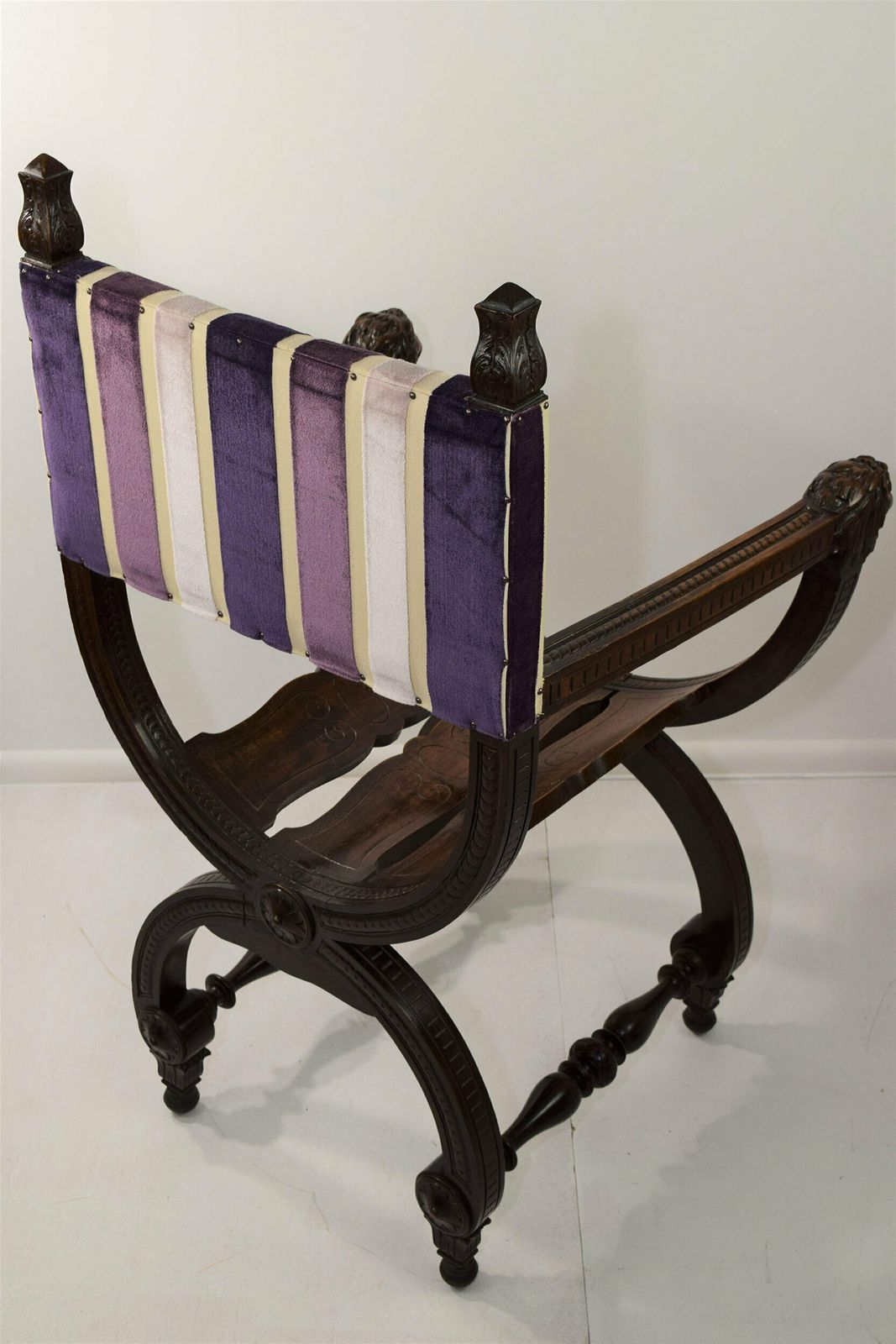 19th Century Mahogany Italian Savonarola Chair photo for sale