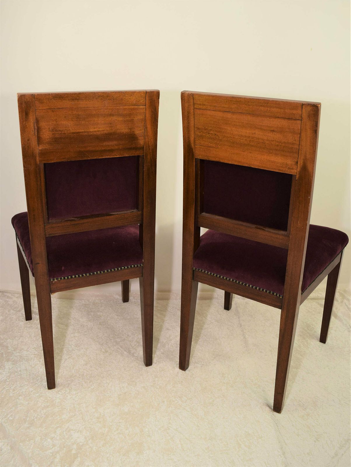 Furniture 19th Century Egyptian Revival Pair Of Dining Chairs photo