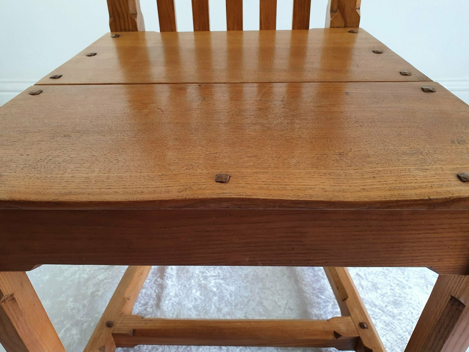 Fine Quality Arts And Crafts Oak Side Chair photo vinterior