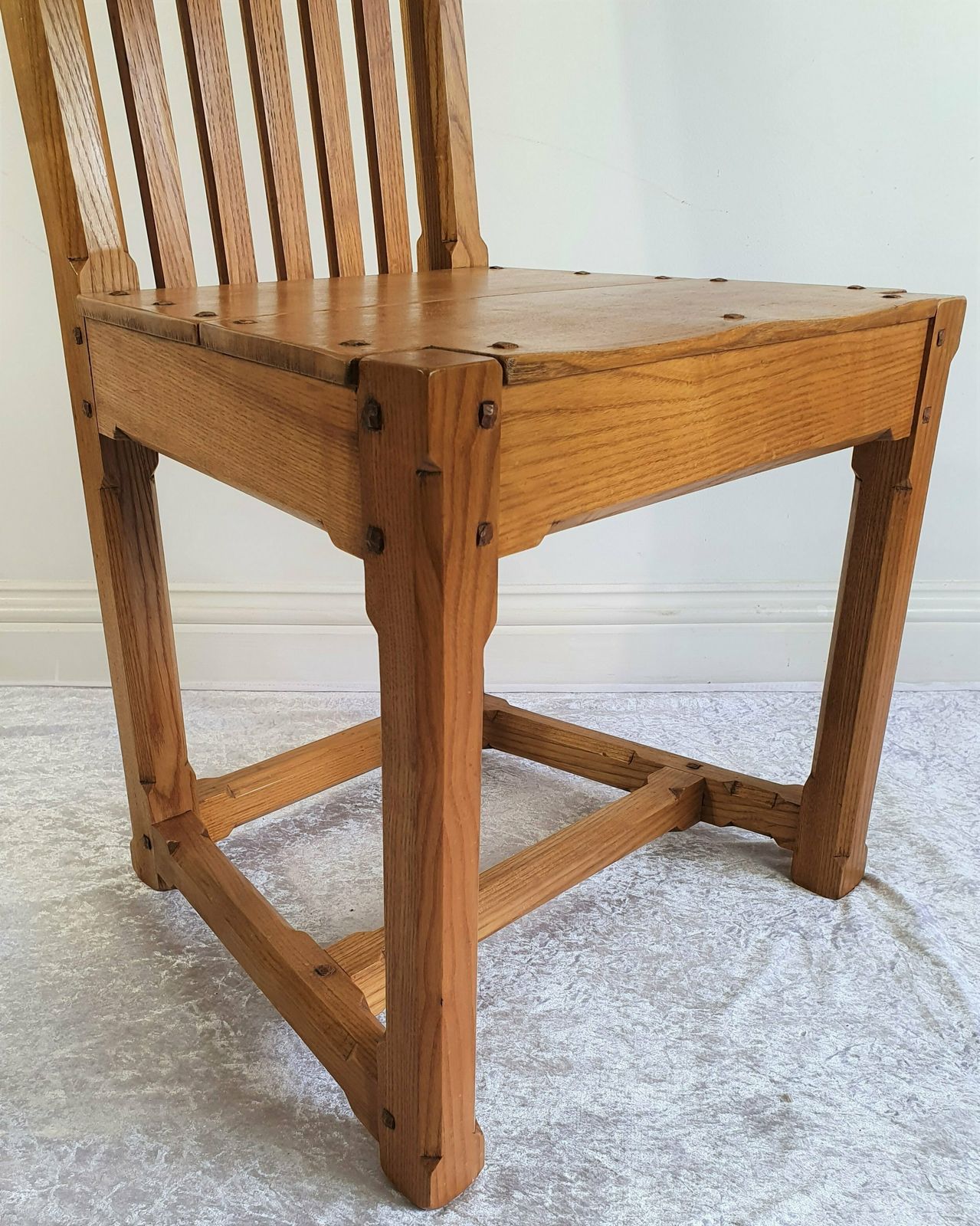 Fine Quality Arts And Crafts Oak Side Chair photo buy