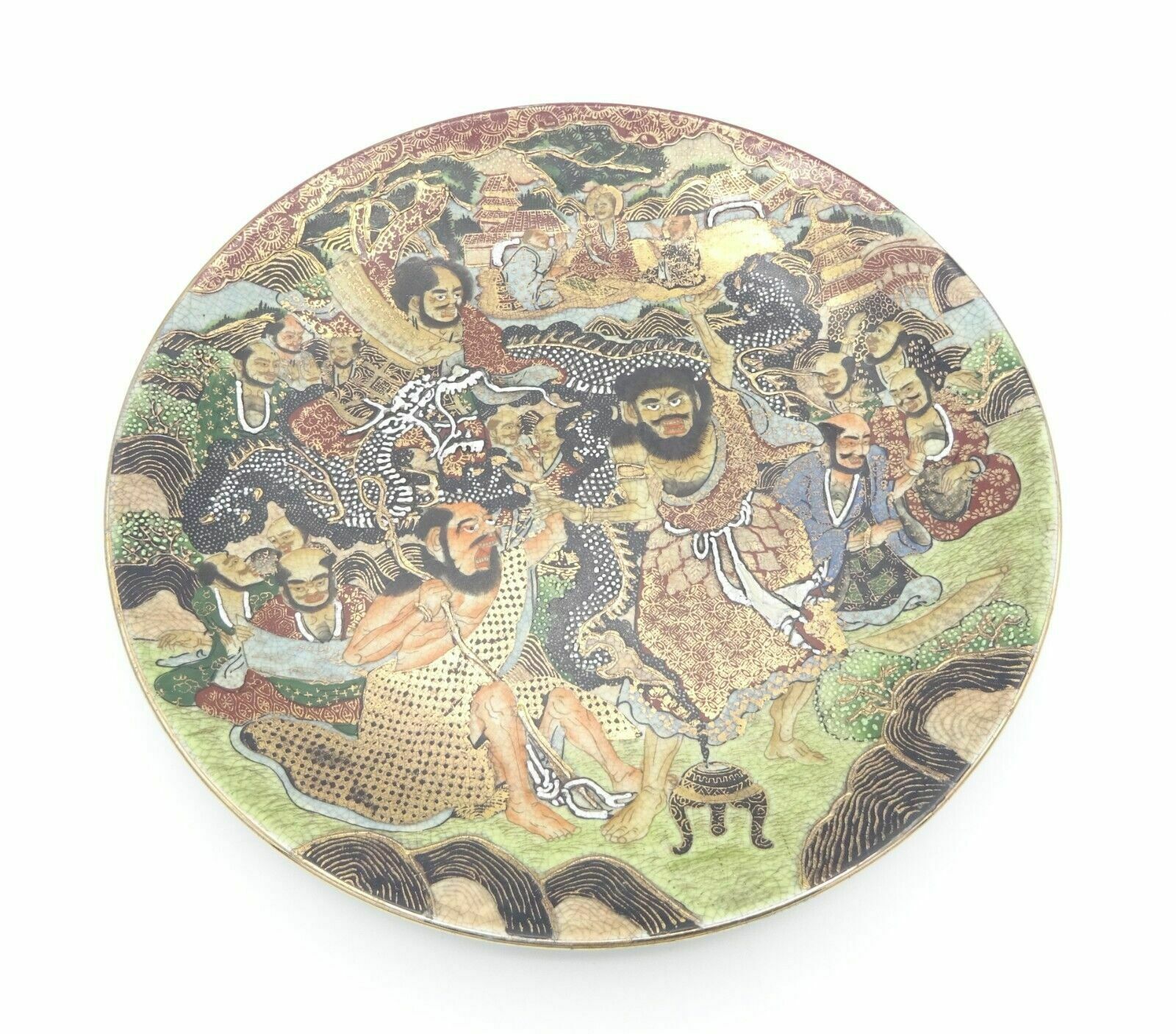 Antique Japanese Kyoto Choshuzan By Jissei Satsuma Plate Museum Piece