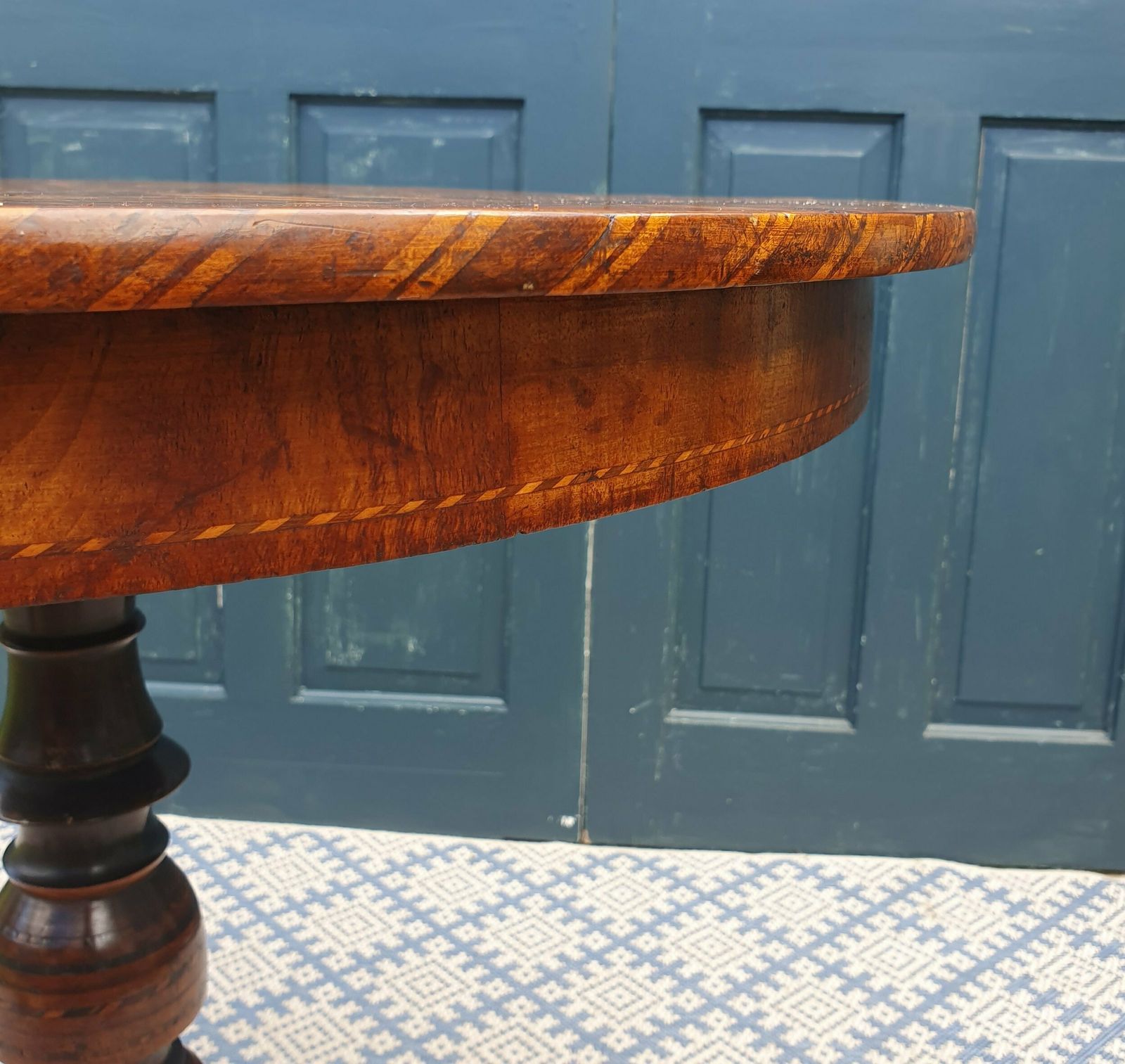 19th Century Italian Walnut Sorrento Occasional Table photo furniture