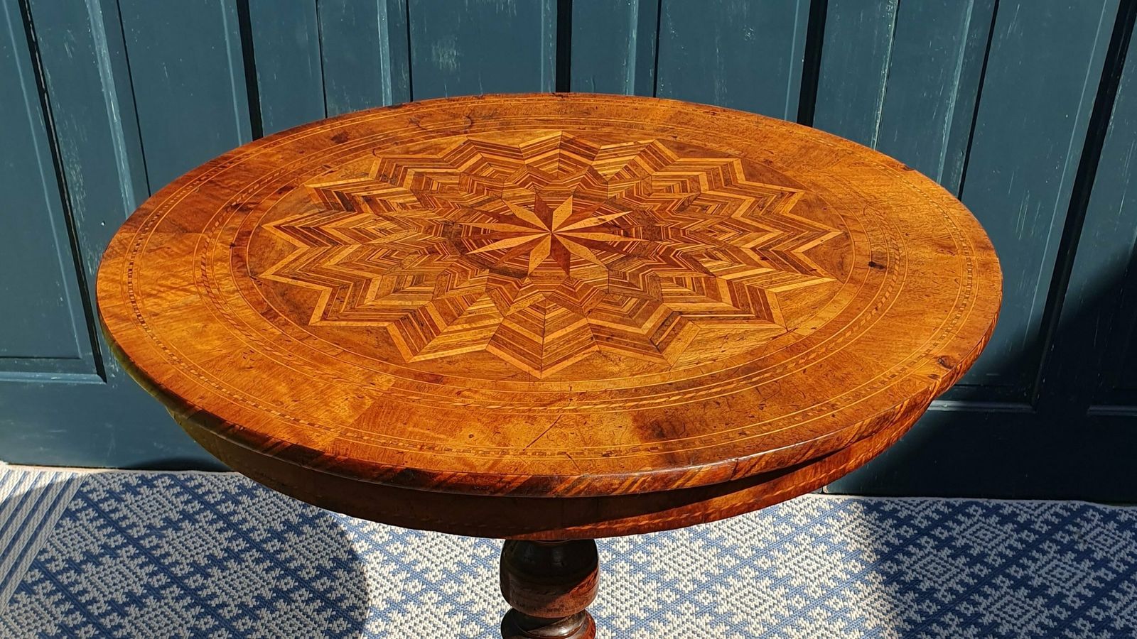 19th Century Italian Walnut Sorrento Occasional Table photo for sale