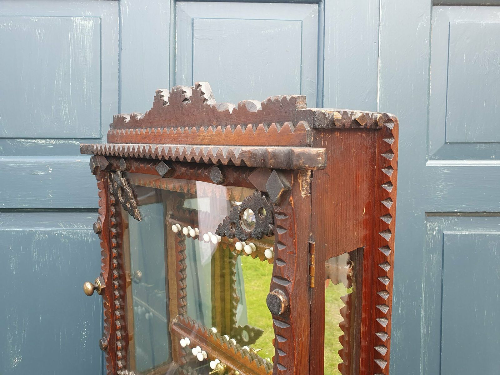 Tramp Art Cabinet, 1800s, Antique photo buy