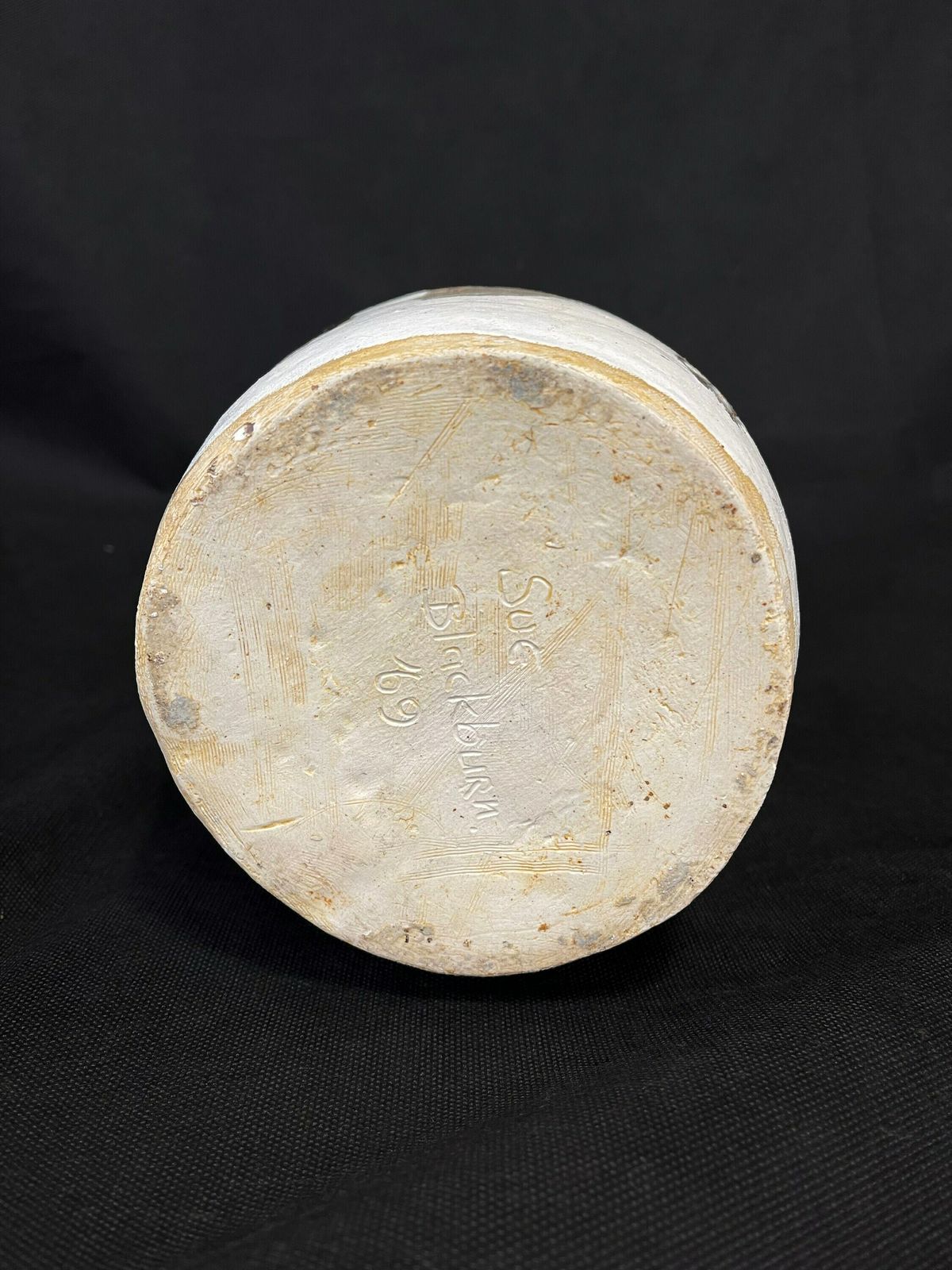 Stunning And Unique Mid Century Hand Made Fat Lava Ceramic Vase By Sue Blackburn 1969 photo furniture