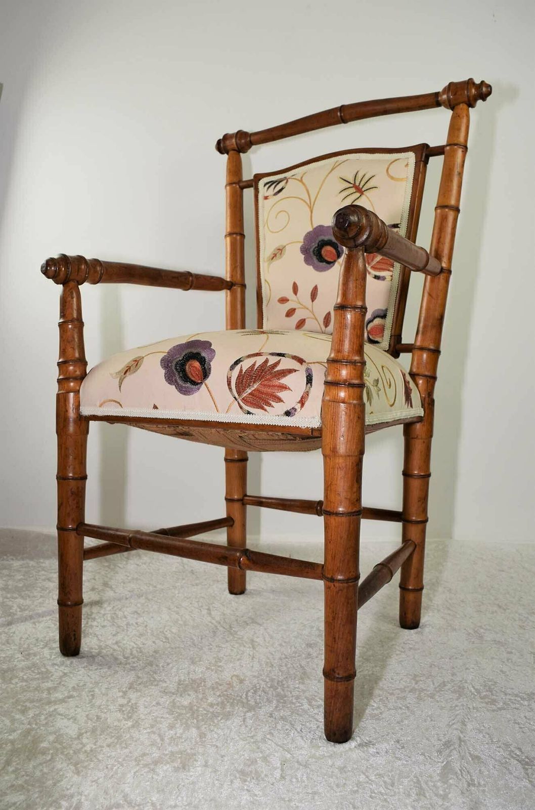 French Faux Bamboo Armchair, Traditional photo Furniture