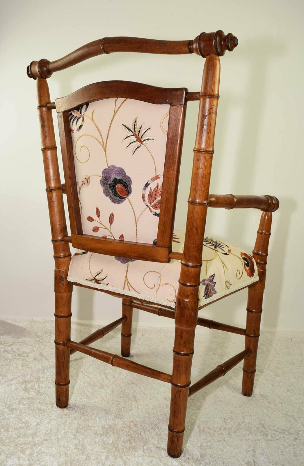 French Faux Bamboo Armchair, Traditional photo vinterior