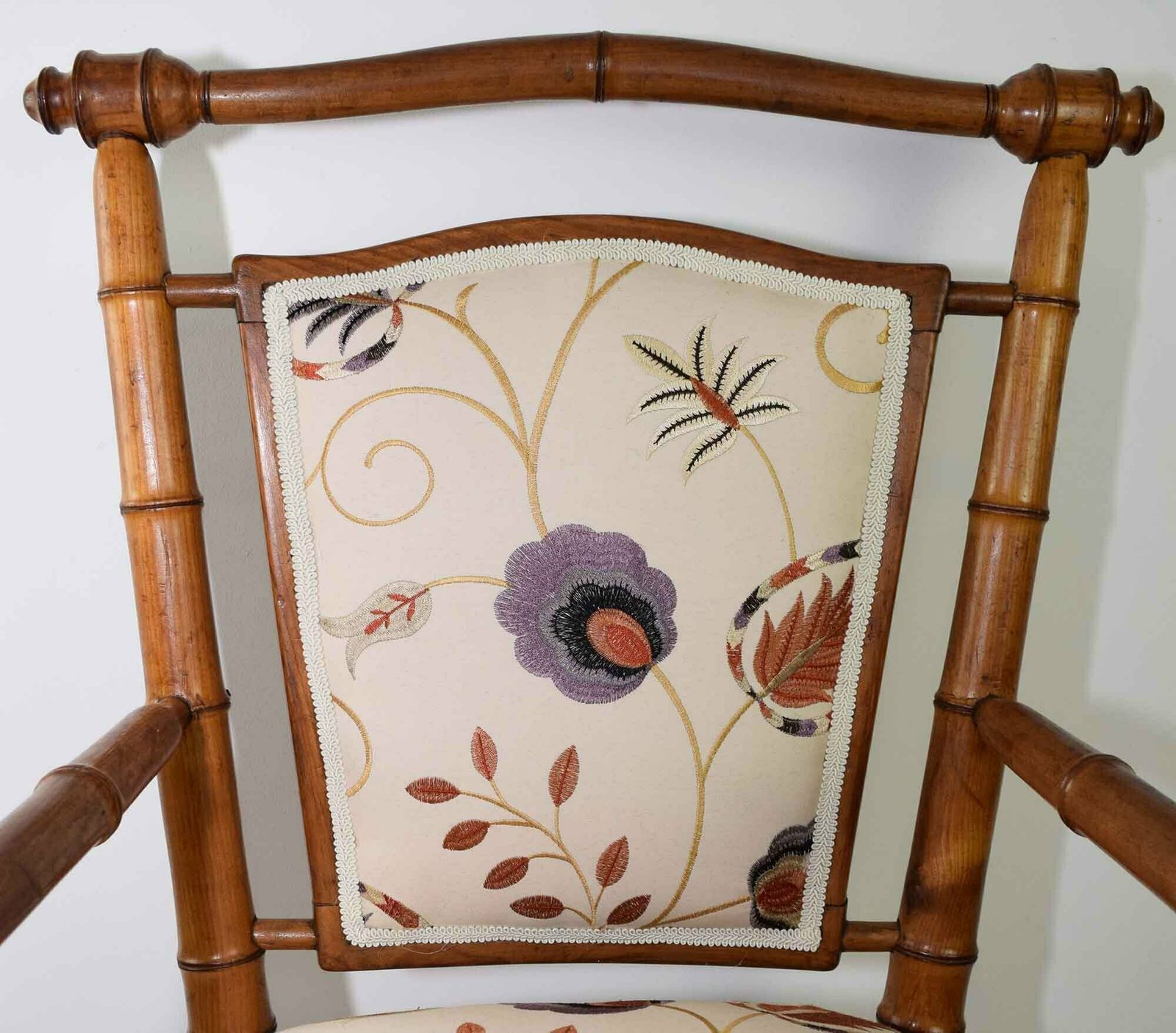 French Faux Bamboo Armchair, Traditional photo vintage