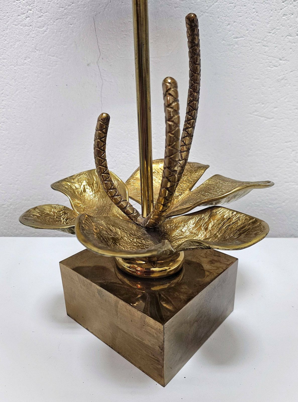 Mid Century Modern Nenuphar Lilly Table Lamp Done In Bronze And Brass By Maison Charles // Made In France In 1960s photo Lighting