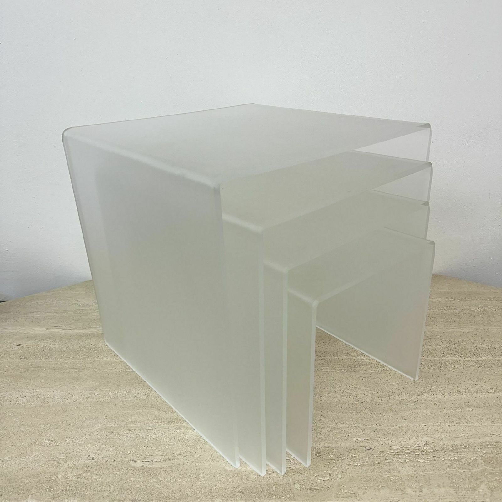 680.0 Set Of 4 Lucite Nesting Tables , 1970s photo