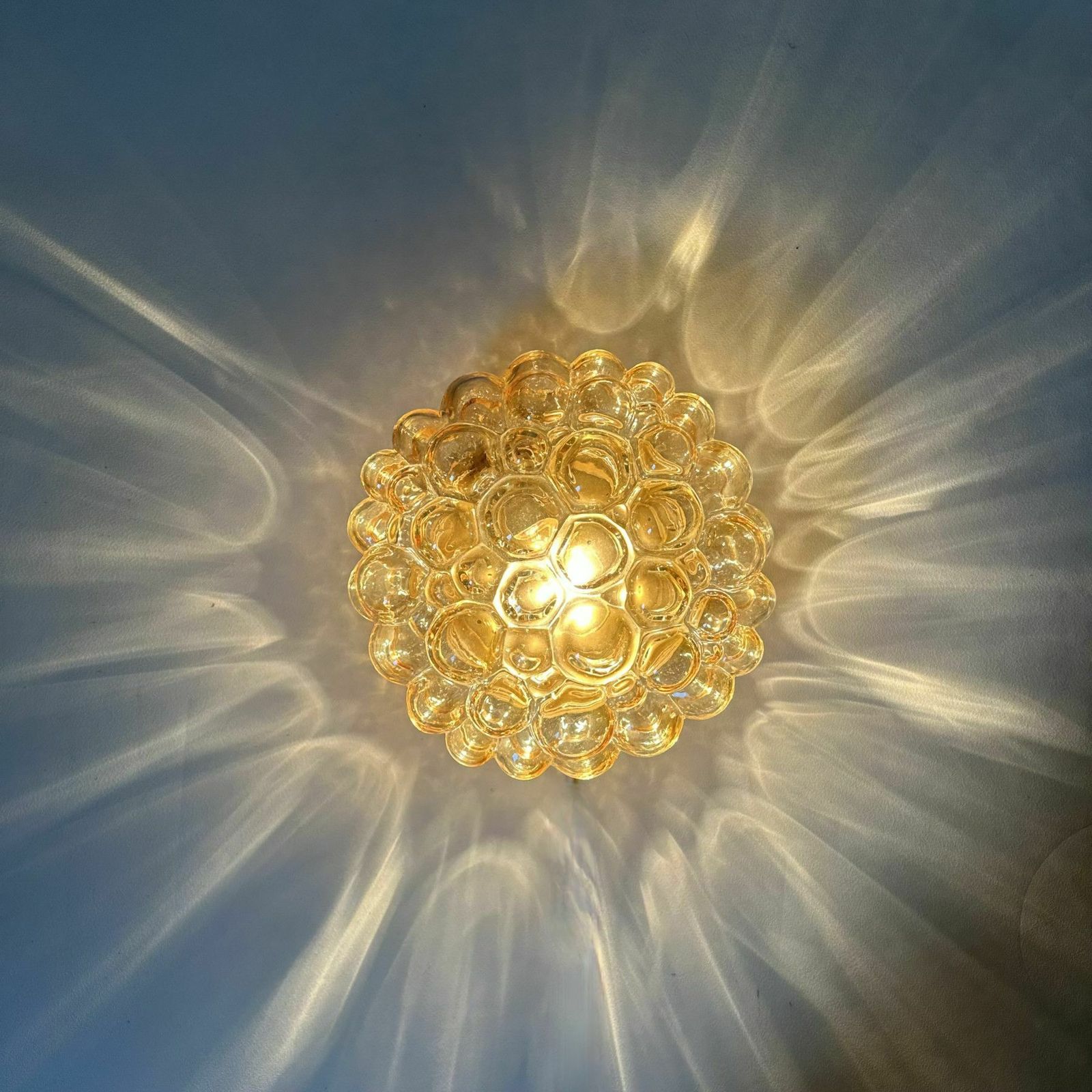 photo vintage Helena Tynell Bubble Glass Flush Mount Ceiling Lamp, Jaren 1970, Duitsland
