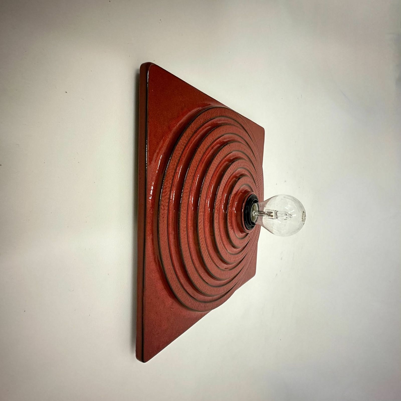 photo vinterior Keramieken Wandlamp, Duitsland, Jaren 1970