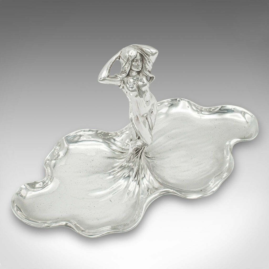 photo furniture Antique Art Nouveau Centrepiece Figure, German Card Tray, Bonbon Dish, Victorian