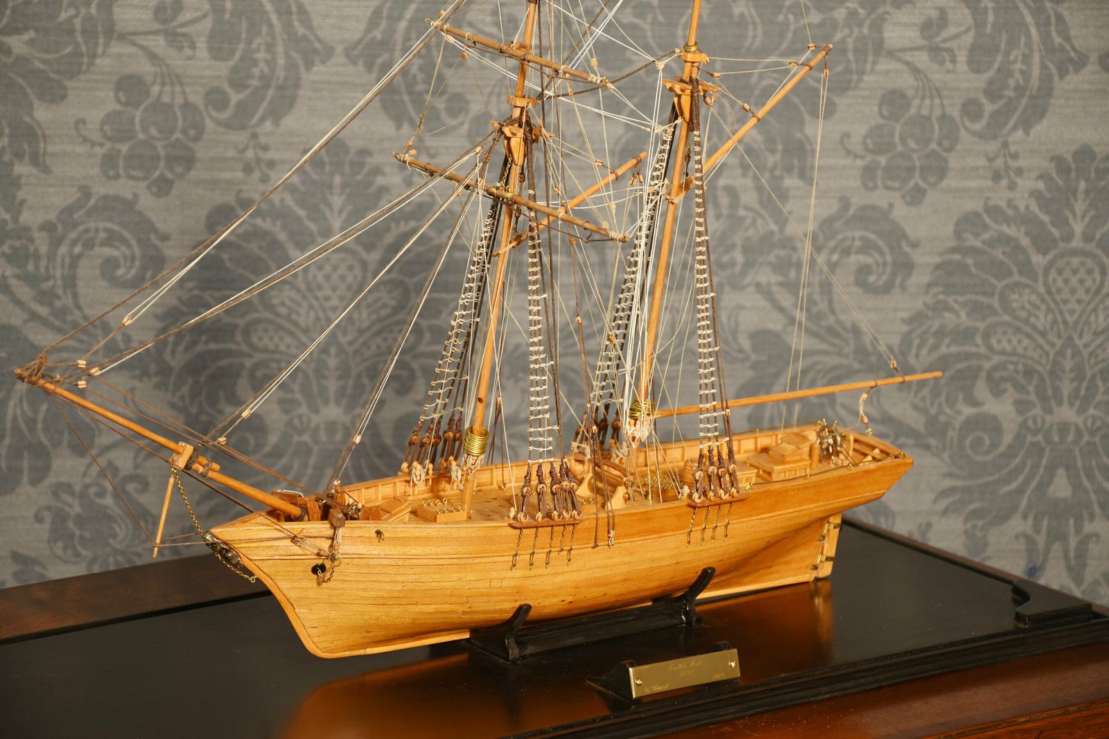 Cased Scale Model Of The Scottish Two Masted Schooner photo buy
