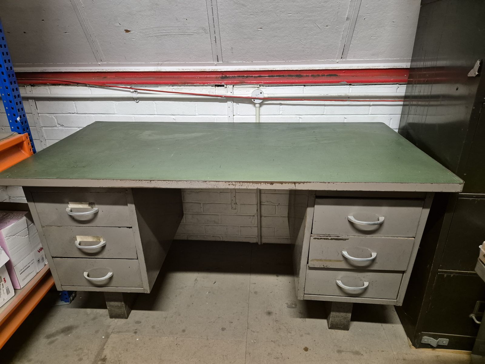 Pair Of Painted Metal Desk With Laminate Top 1950s By Carlotti