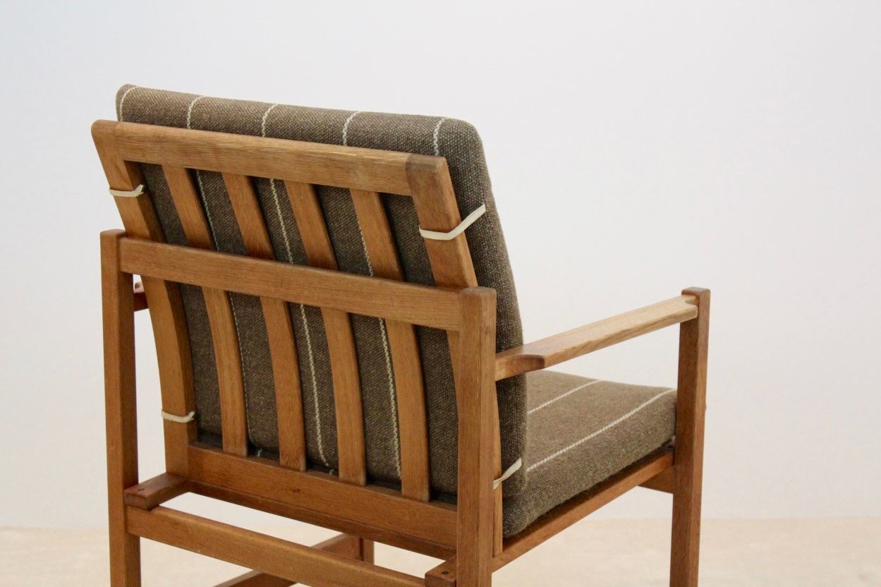 Danish 3233 Oak Armchair By Børge Mogensen For Fredericia Stolefabric, 1960s photo for sale
