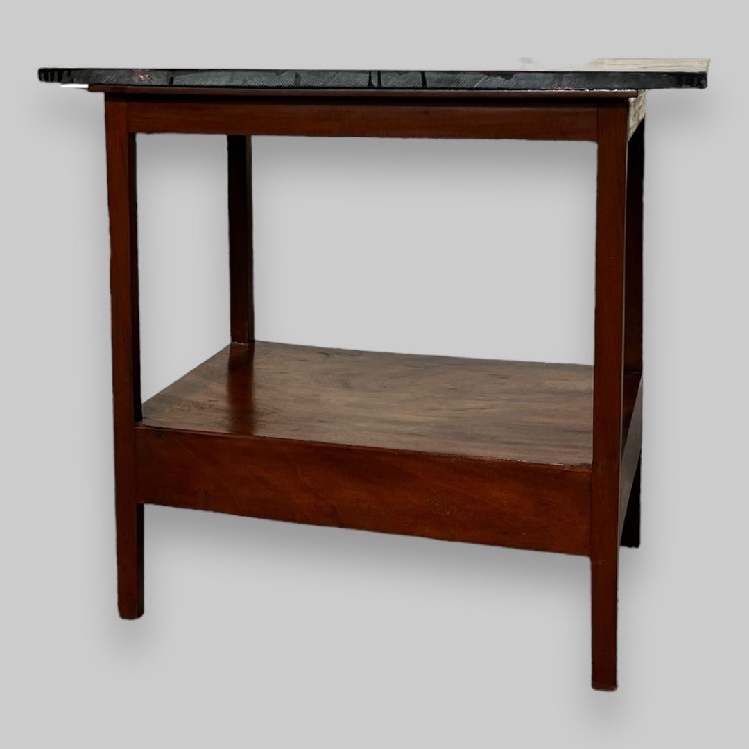 An Edwardian Mahogany Table With A Slate Top With Faux Marble Painted Effect photo Furniture