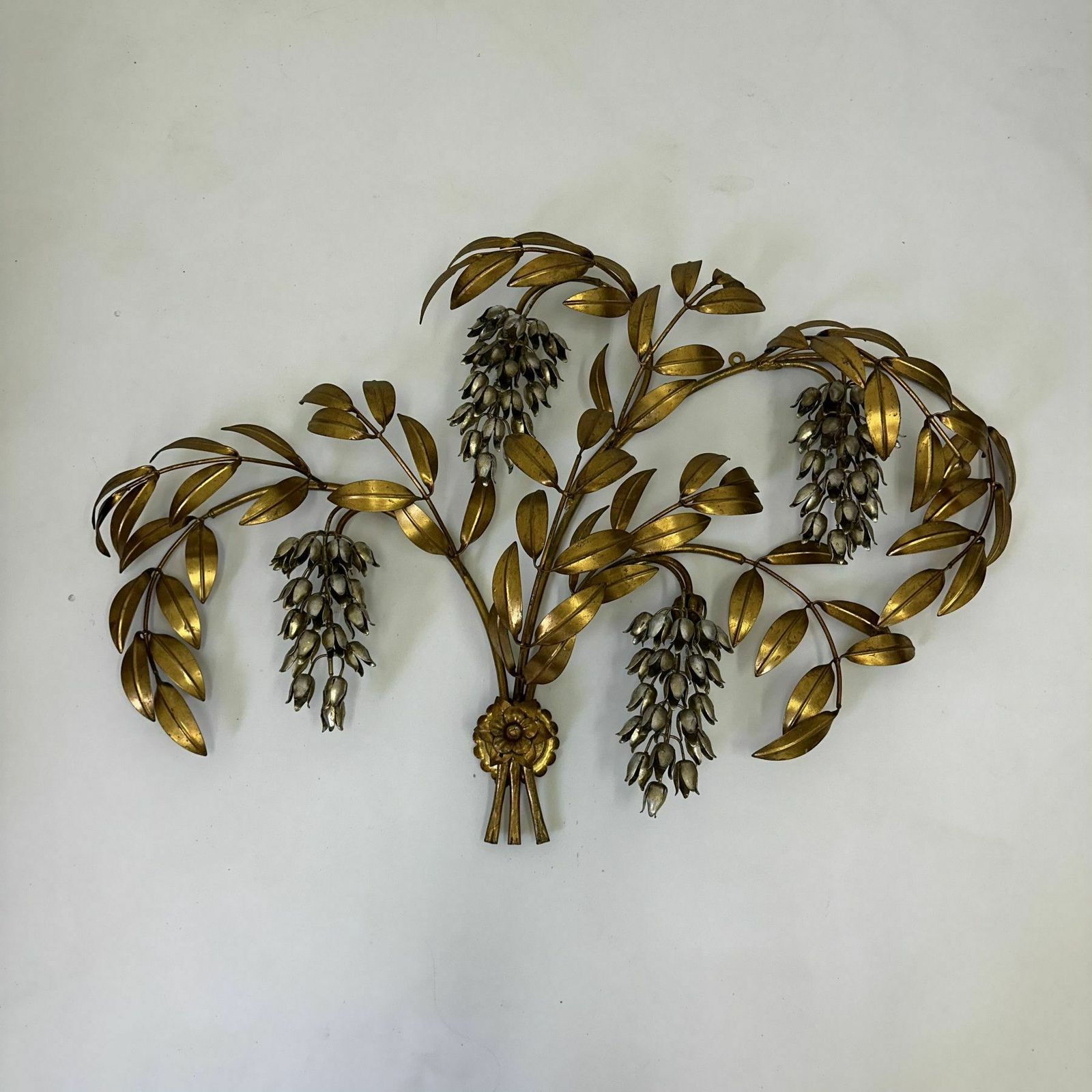 Lighting Hans Kögl Wisteria Wall Lamp Gilded Metal , 1970s photo