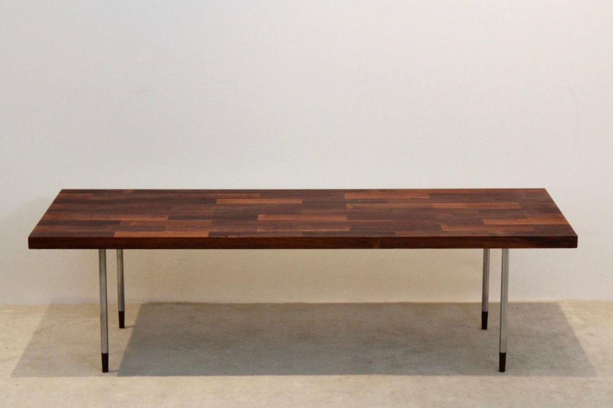 Dutch Teak & Stainless Steel Coffee Table By Rudolf Bernd Glatzel For Fristho, 1960s