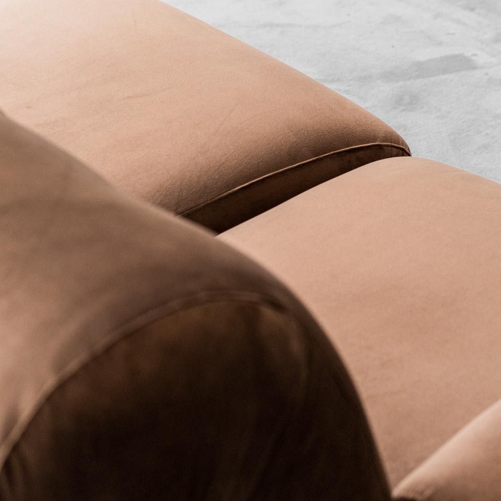 4 Seater Modular Sofa Velvet 70s Vintage Modern Antiques photo for sale