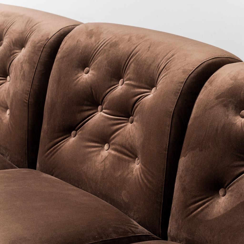 4 Seater Modular Sofa Velvet 70s Vintage Modern Antiques photo vintage