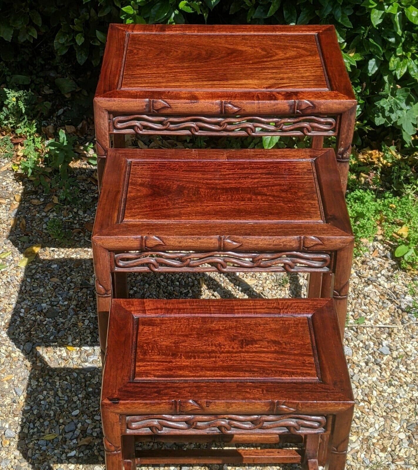 Antique Chinese Huanghuali Rosewood Nest Of Tables photo vinterior
