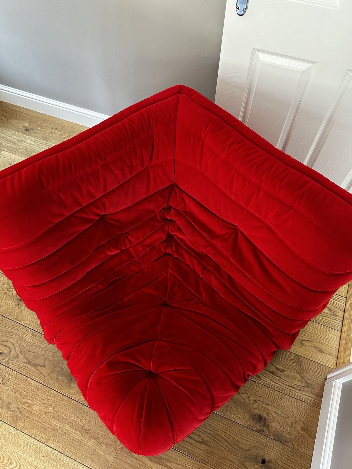 A 21st Century Red "Togo" Corner Sofa photo buy