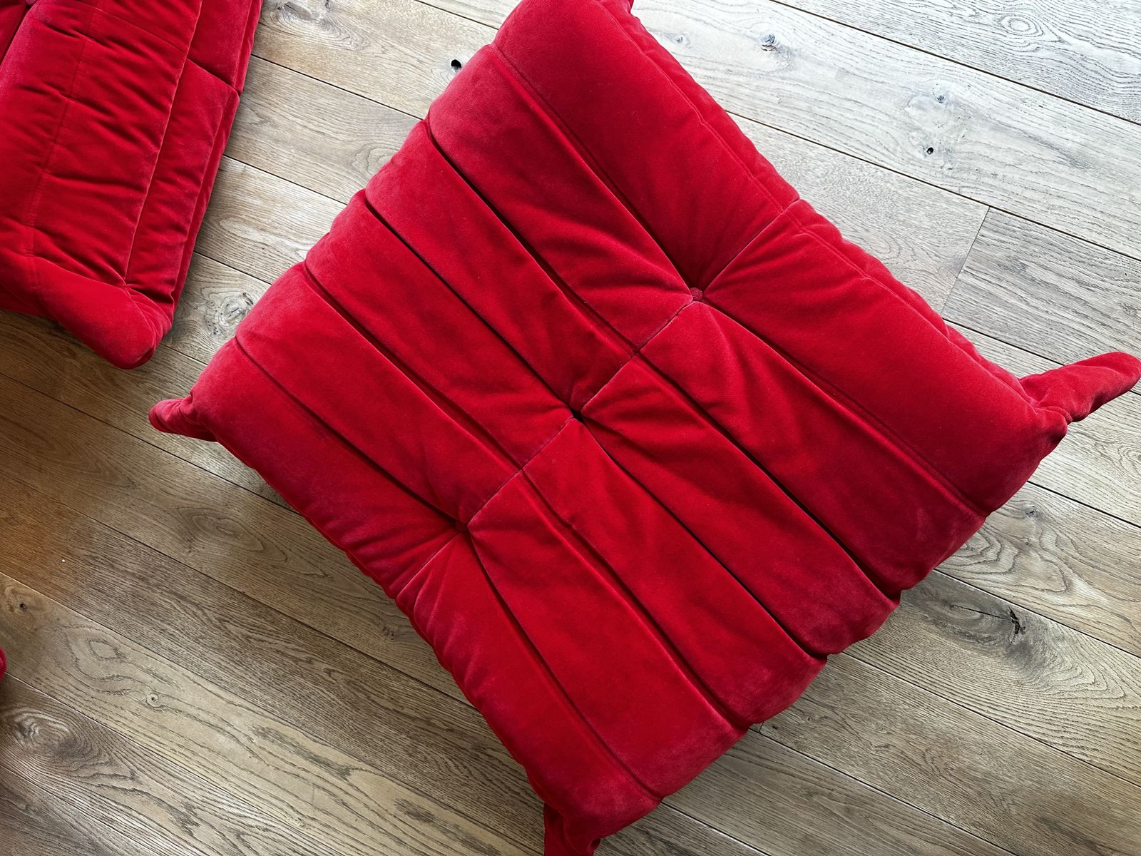 A 21st Century Red "Togo" Small Settee photo Furniture