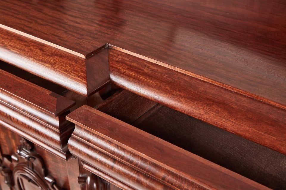 photo for sale Large Outstanding Quality William IV Antique Carved Mahogany Sideboard