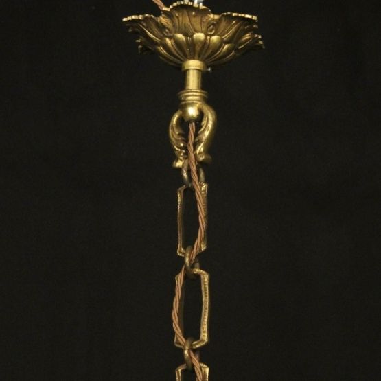 photo for sale French Gilded 16 Light Tent Antique Chandelier