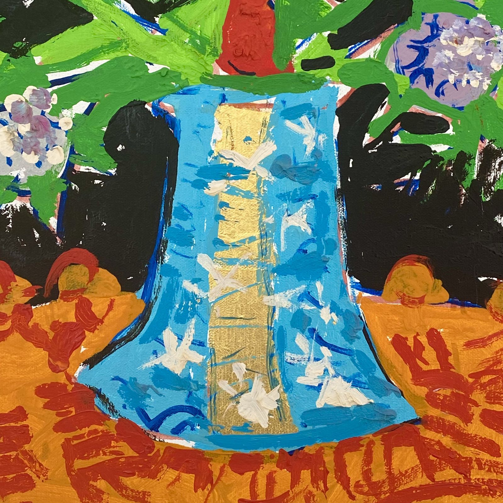 Swedish Mid Century Still Life With Flowers Painting By Uno Vallman photo vinterior