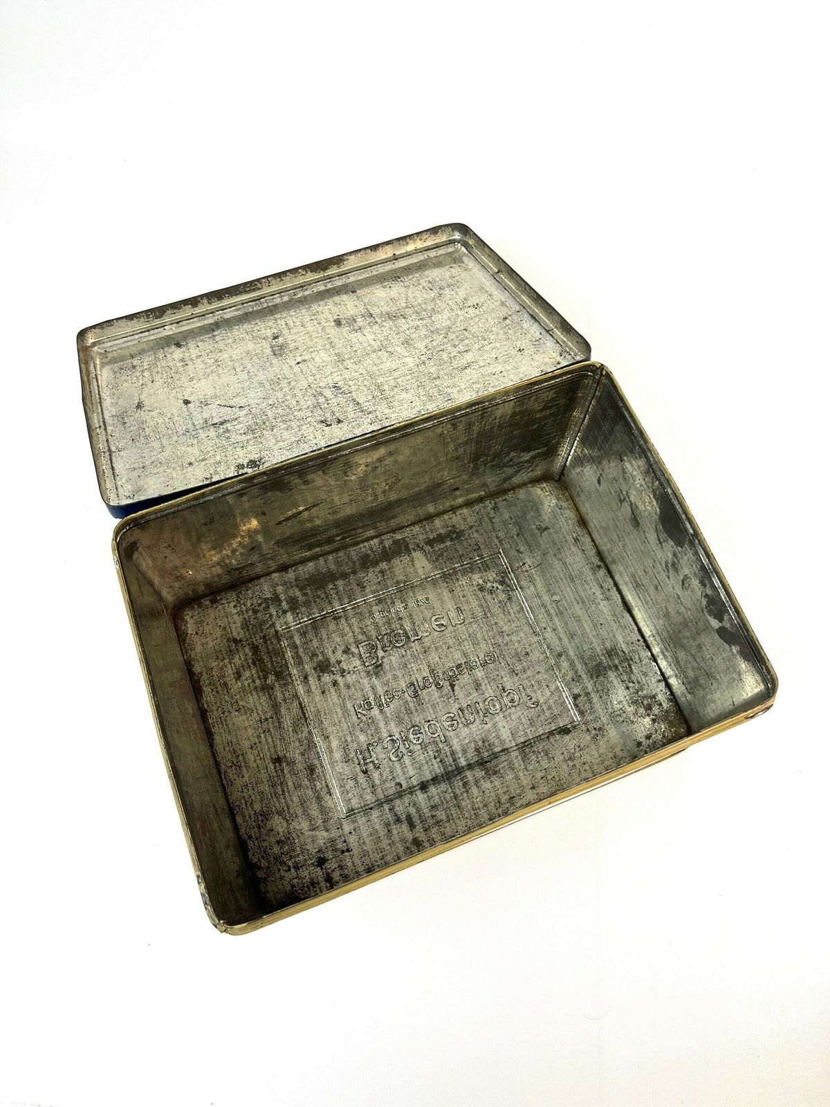 photo for sale Rare Large Art Deco Bauhaus Avantgarde Decorative Tin Box Germany 1930