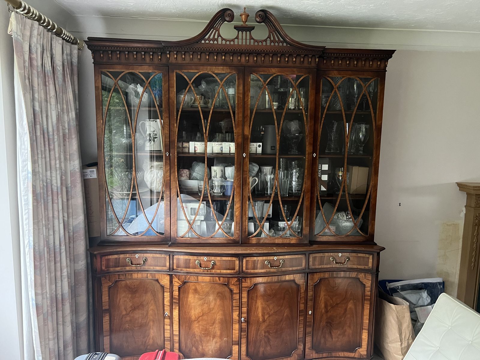 George 3rd Style Mahogany Serpentine Bookcase photo furniture