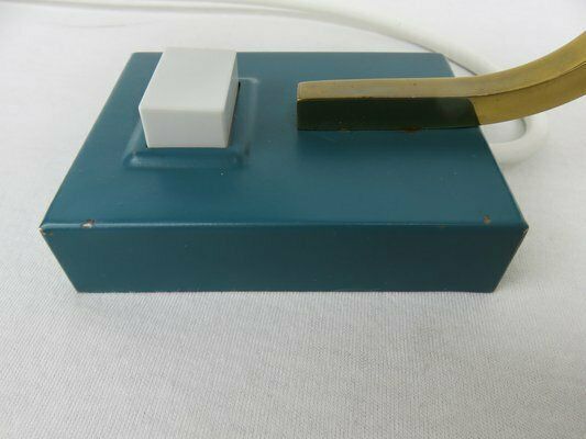 photo vintage Extraordinary Mid Century Bedside Table Lamps In Brass, 1960s, Set Of 2