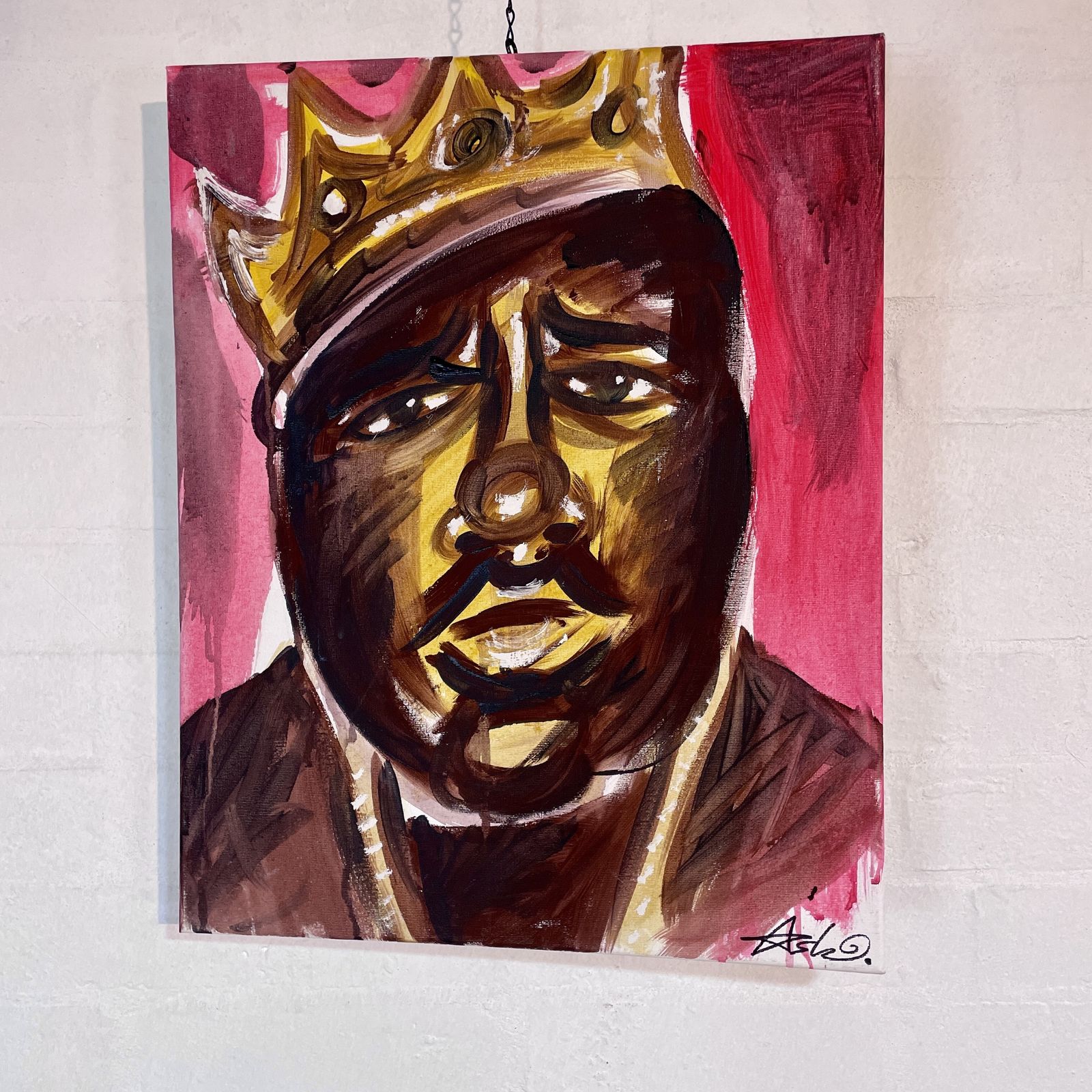 Icons Canvas Paintings, Signed   Uk Street Artist, Set Of 3 photo 180.0