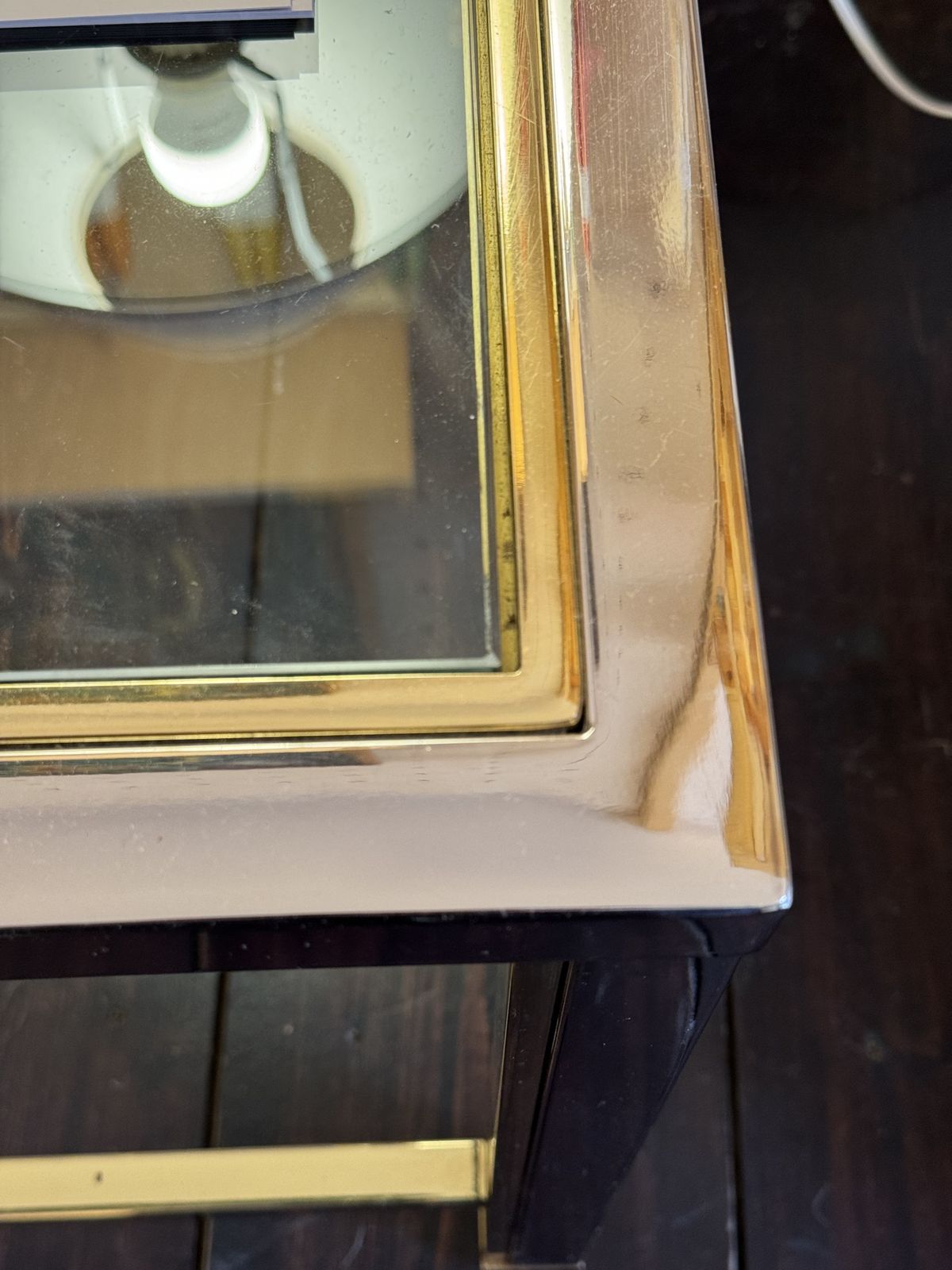 Classic 70s Mixed Metal Coffee Table With Glass Top photo Furniture