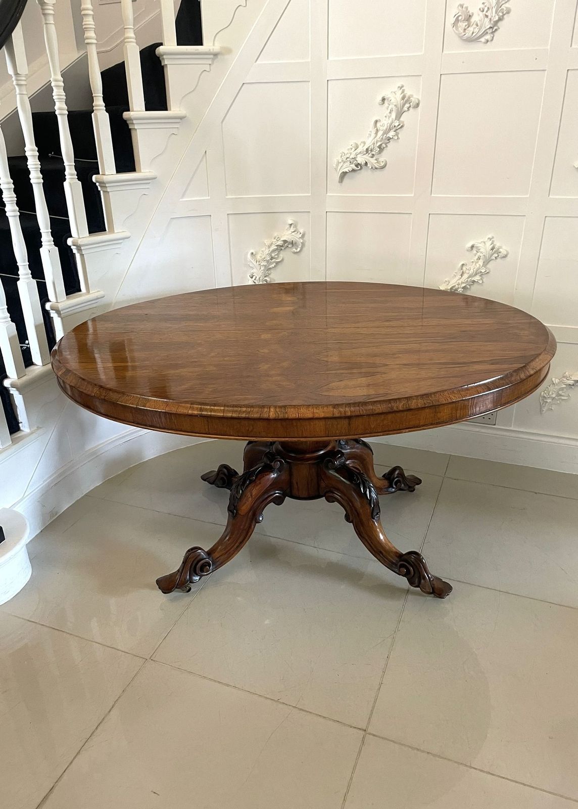 Furniture Exceptional Quality Antique 19th Century Rosewood Centre/Dining Table photo