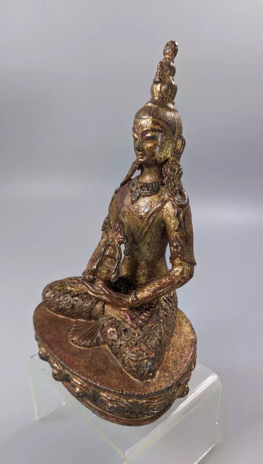 A Gilt Bronze, Lacquered Figure Of Amitayus,Tibet, 18 Th.Century photo furniture