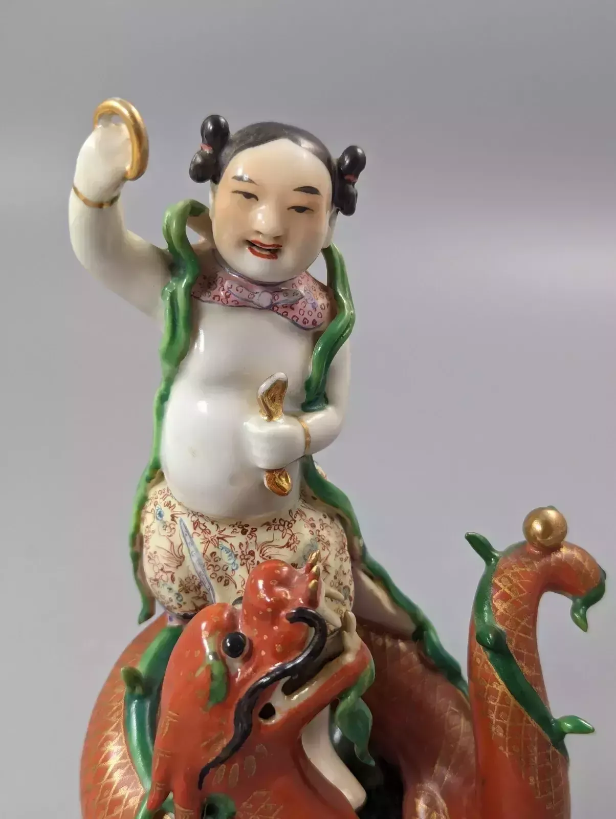 Chinese Famille Rose Figure Of Nezha, C.19 Th photo furniture