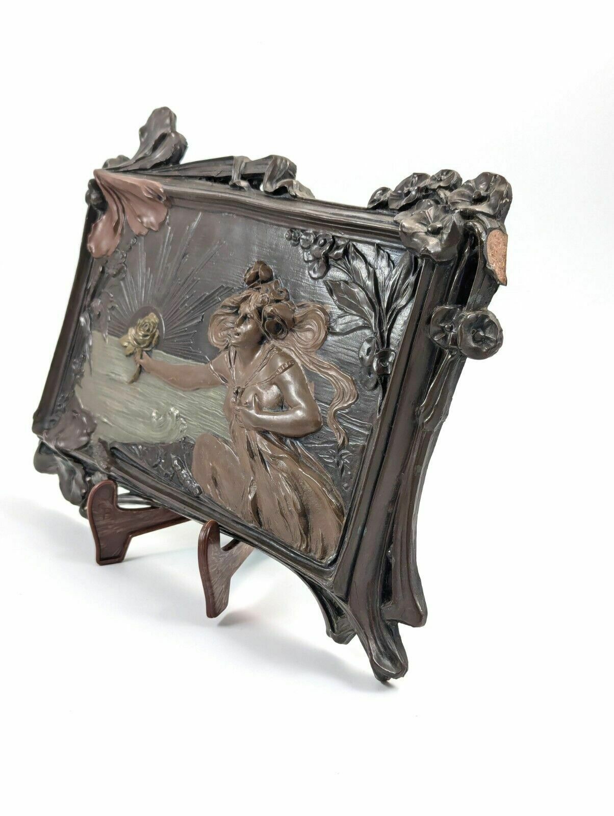 Art Nouveau Terracotta Wall Relief, 19th Century,France photo Art