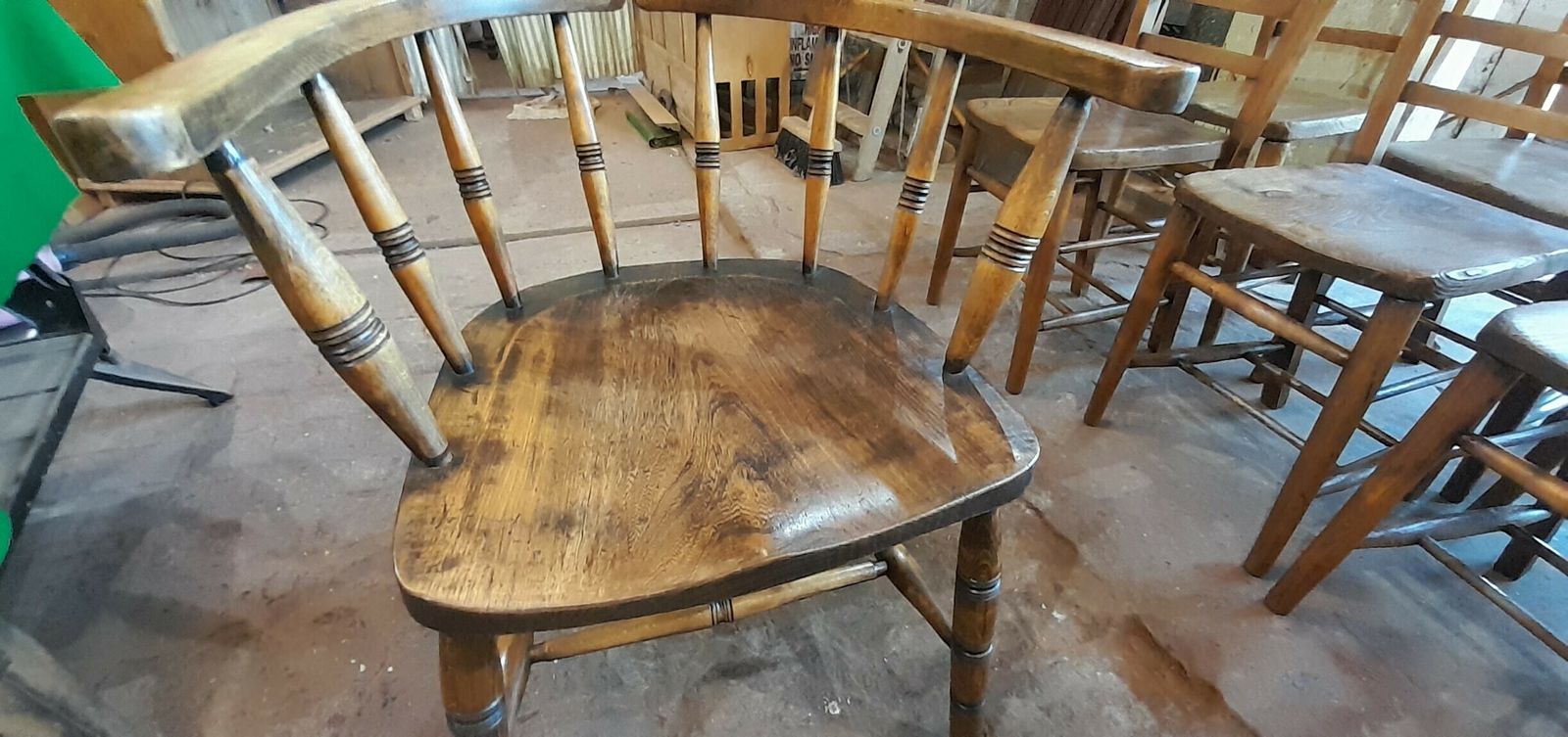 Set Of 12 Vintage 1950’s Beech And Elm Chairs photo furniture