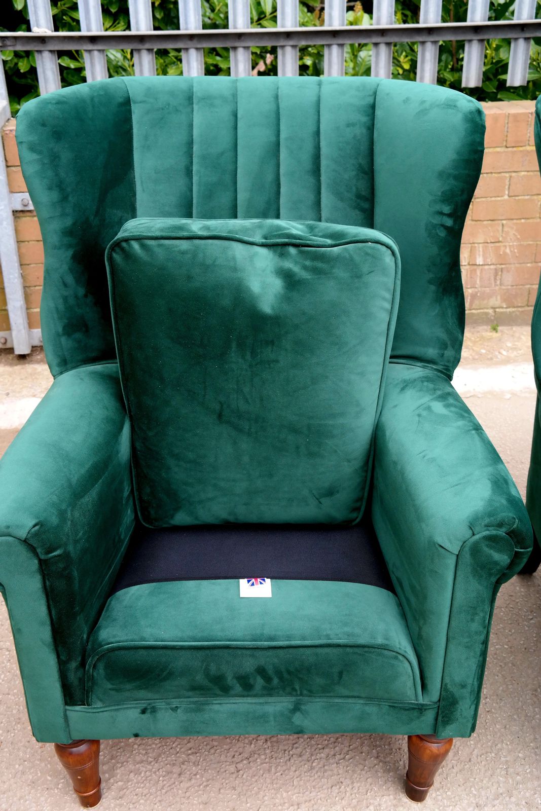 Stunning Tetrad Dunmore Library Club Armchair Velvet Bottle Green photo furniture