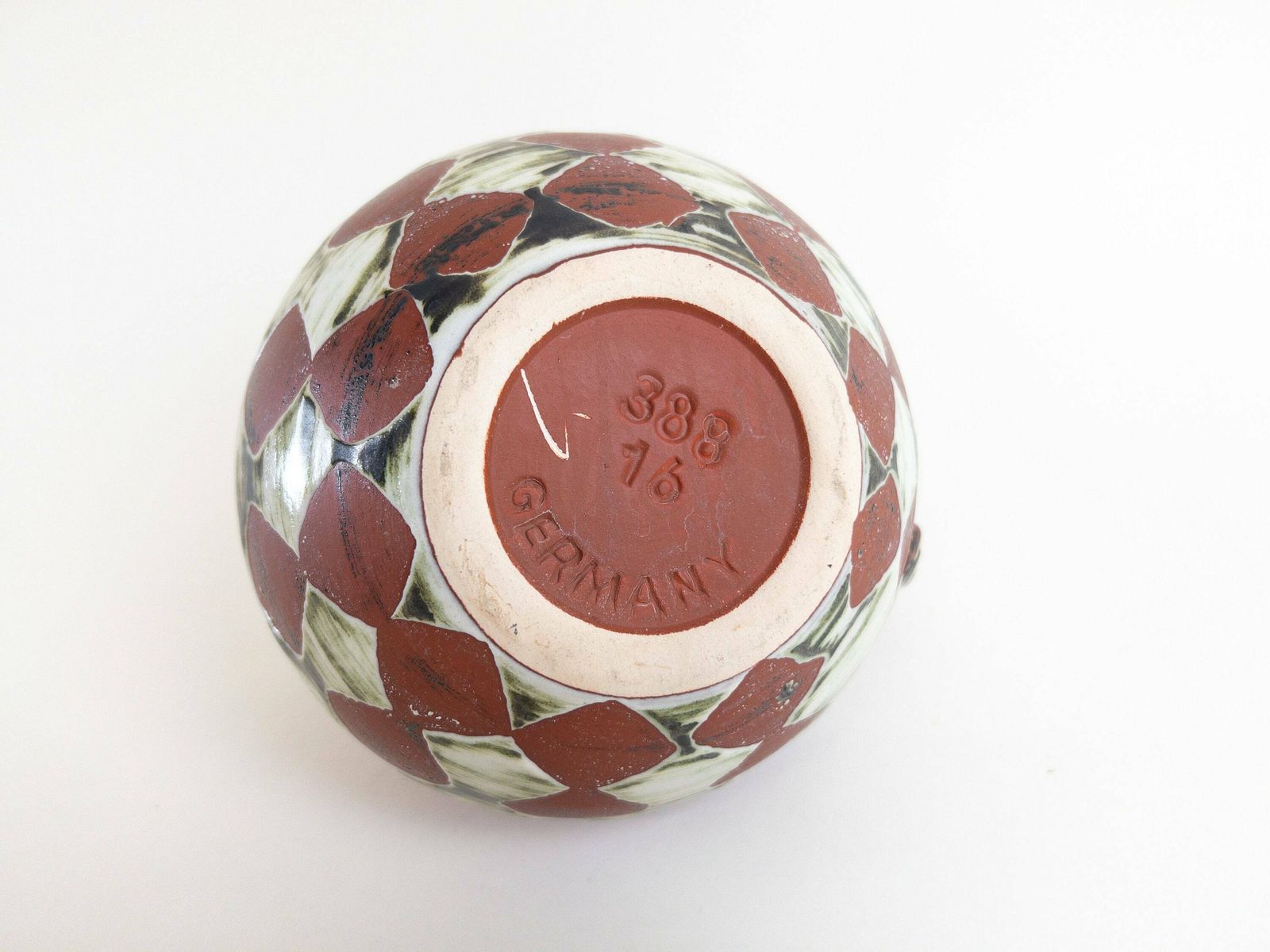 photo for sale Earthy Dümler And Breiden Vase With Handle, 388 16   West German Pottery   Mid Century Modern Vase