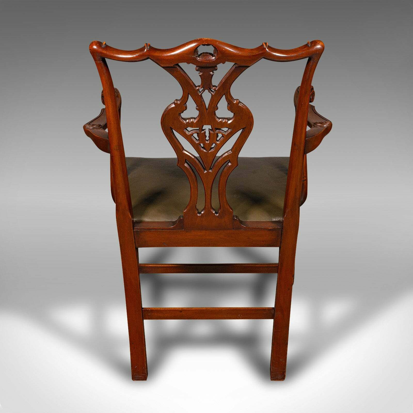 Antique Gentleman's Drawing Room Armchair, English, Chippendale Taste, Victorian photo for sale