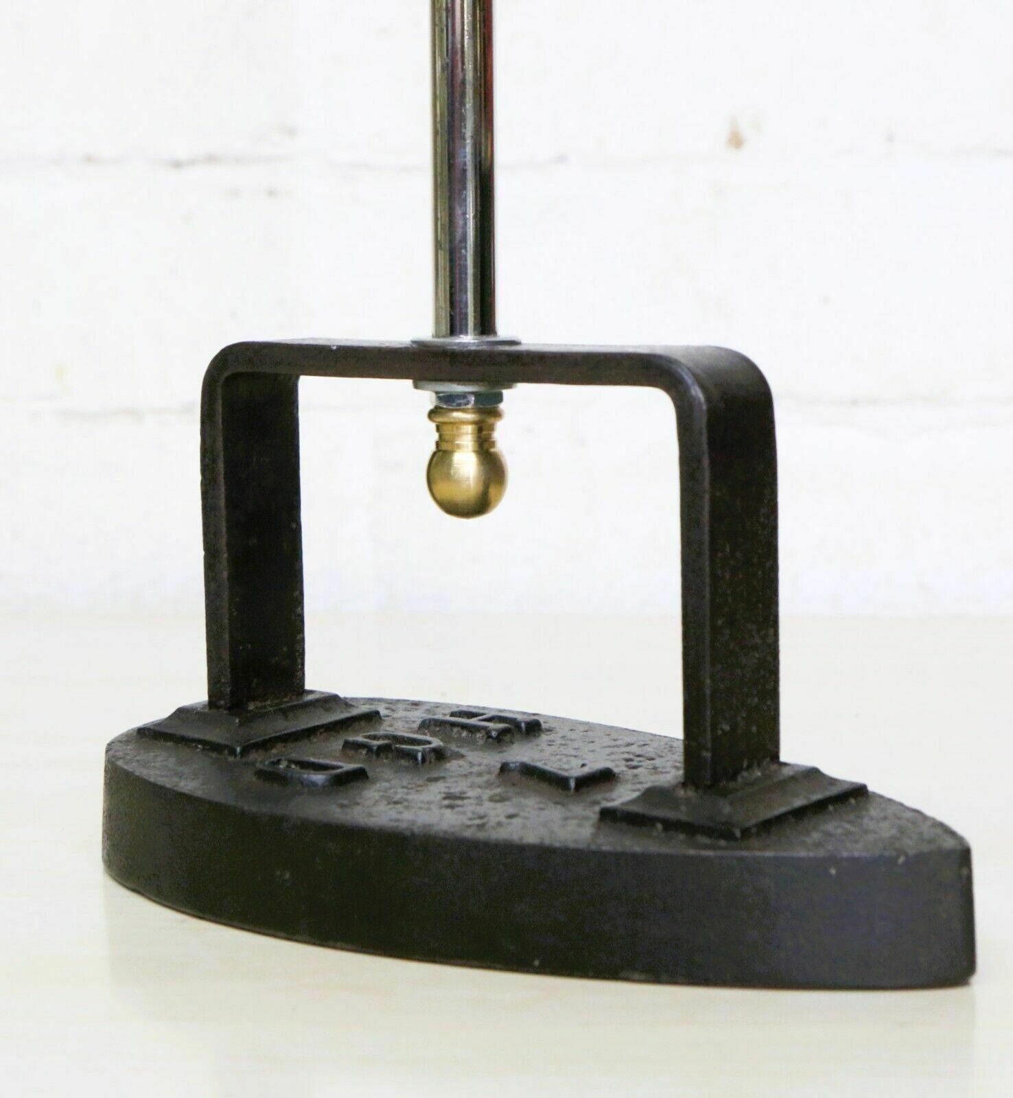 photo for sale Antique Cast Iron Door Stop Converted French Flat Iron Doorstop Unique