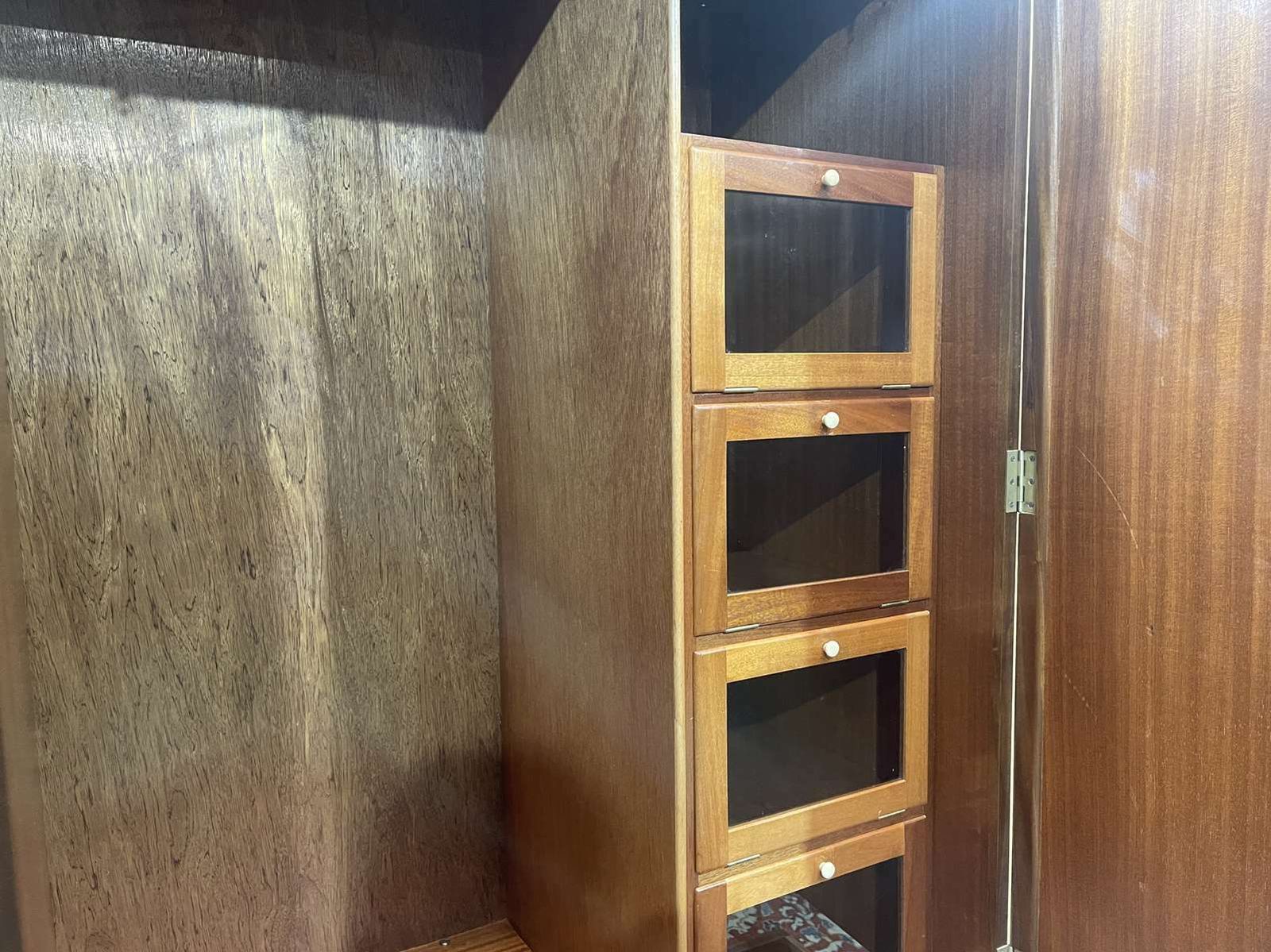 1380.0 English Walnut Burr Cabinet, Work From The 1950s photo